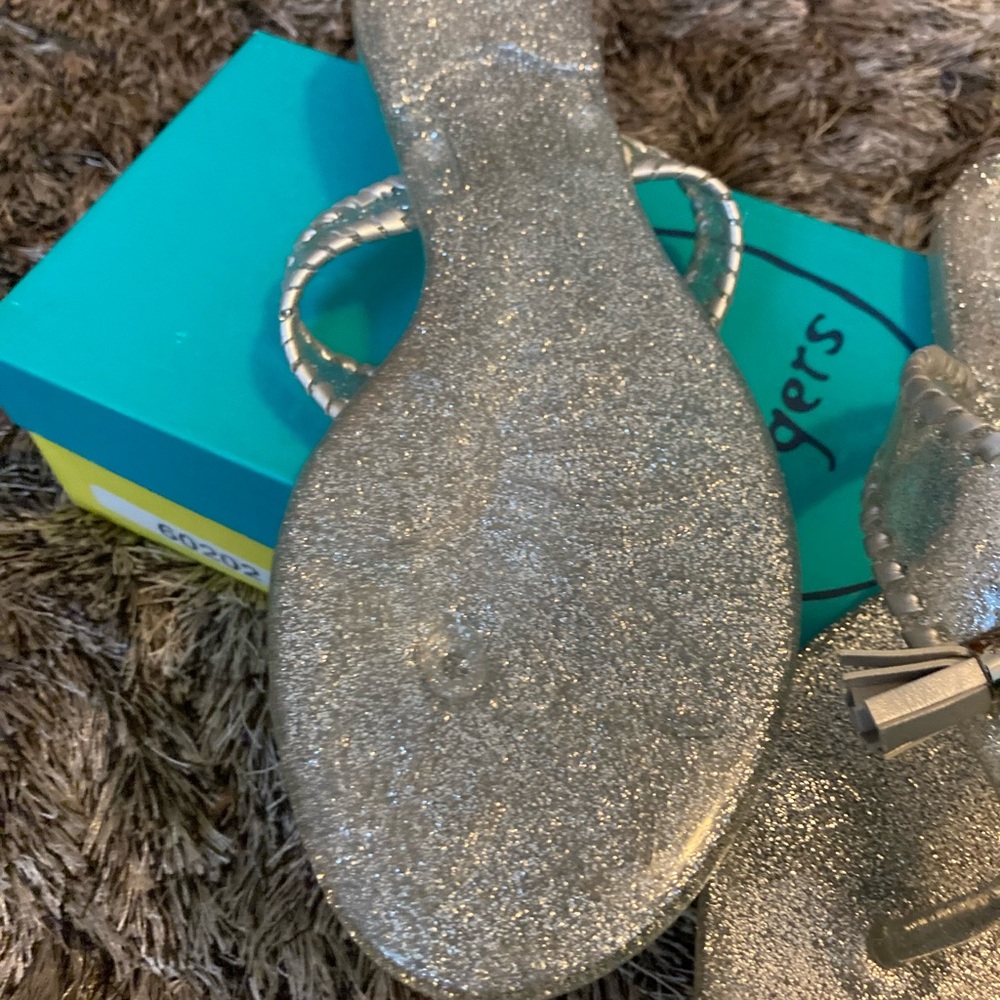 Jack Rogers silver jelly Alana sandals